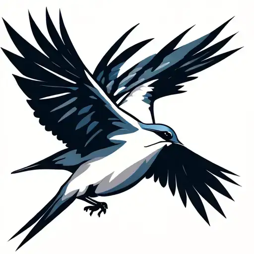 Swallow Bird Flying Away