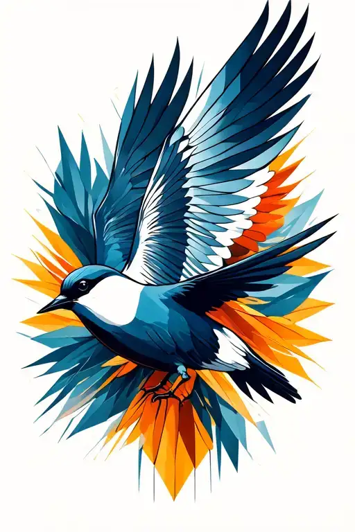 Swallow Bird Flying Away