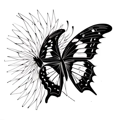 Broken Wing Butterfly Resting