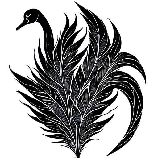 Swan Feathers Elegant