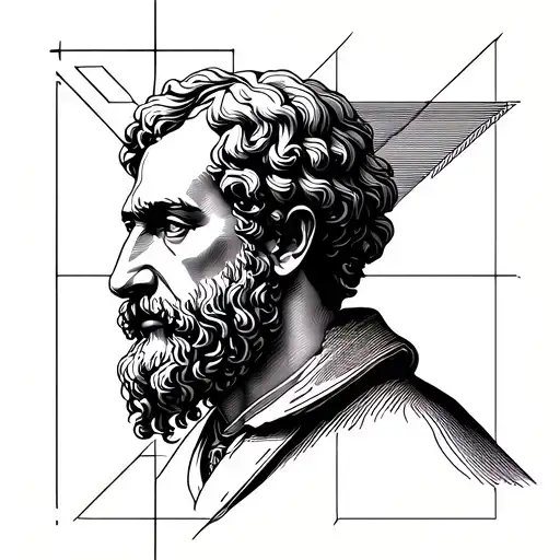 Geometric Portrait Of Aristotle