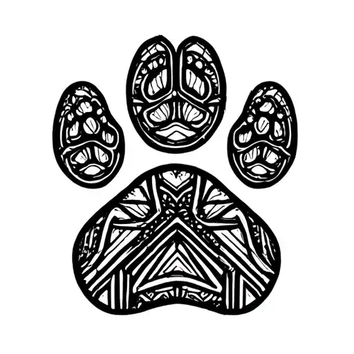 Husky Pet Paw Print