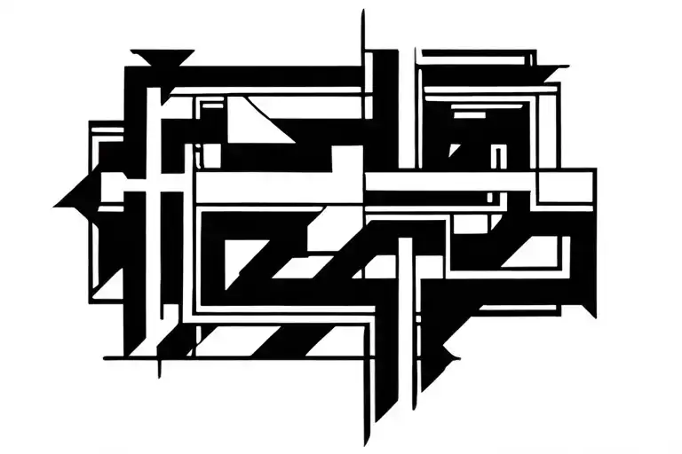 Black Rectangle Type Tatto Design