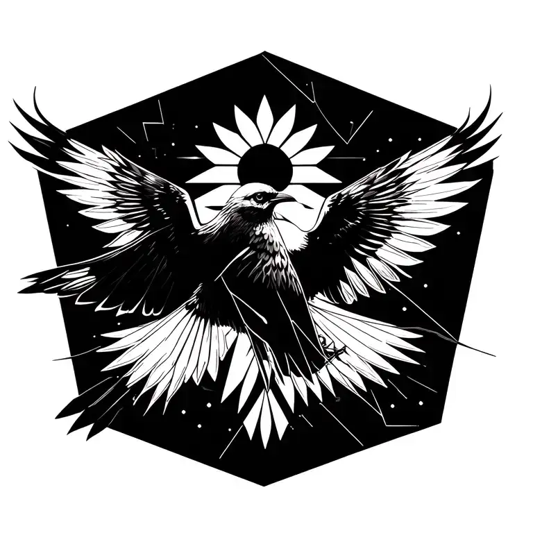 Top-down View Of A Bird Flying