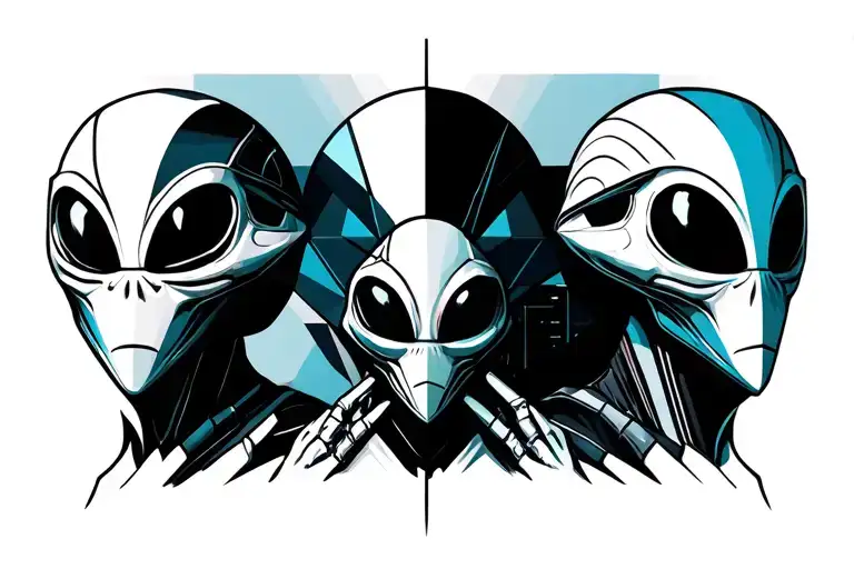 Alien Movies Depicting A Collage