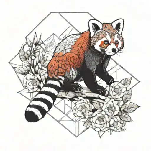 Red Panda And Flamingo