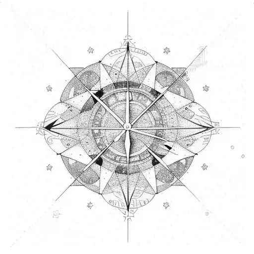 Celestial Star Map With A Clock Frame