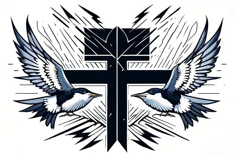 Thunder And Swallows And A Cross