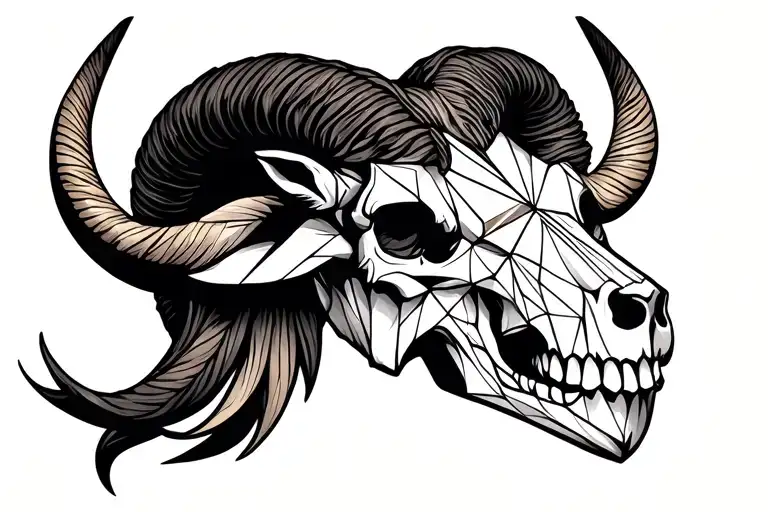 Ibex In The Style Of A Cuban Skull