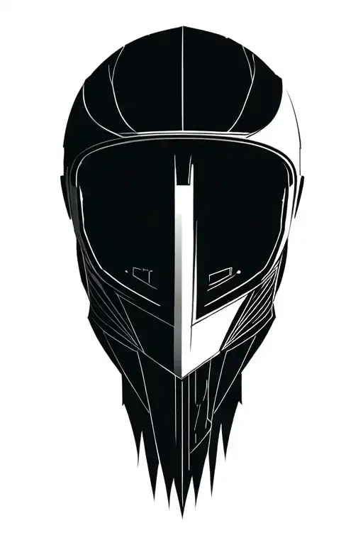 Abstract Worrier Whit Helmet