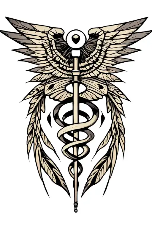 Native American Caduceus Symbol