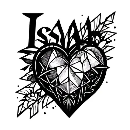Name Isaiah With Heart