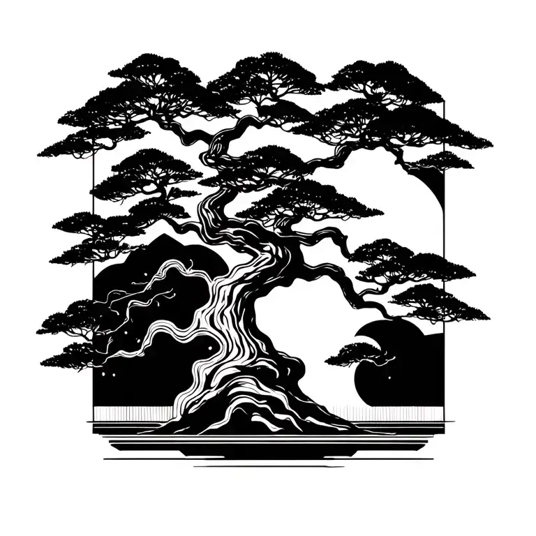 Bonsai Tree Geometric Design