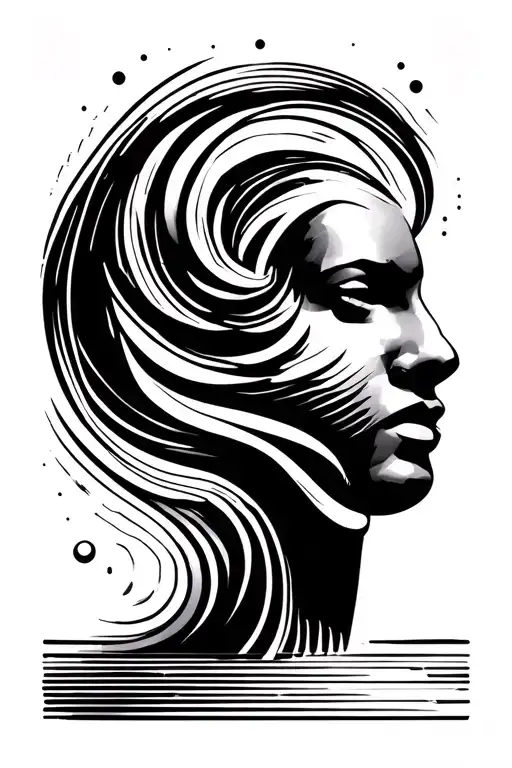 Sound Waves Flowing Symbolizing Overcoming Difficulties And Being A Special Person Not Like Others