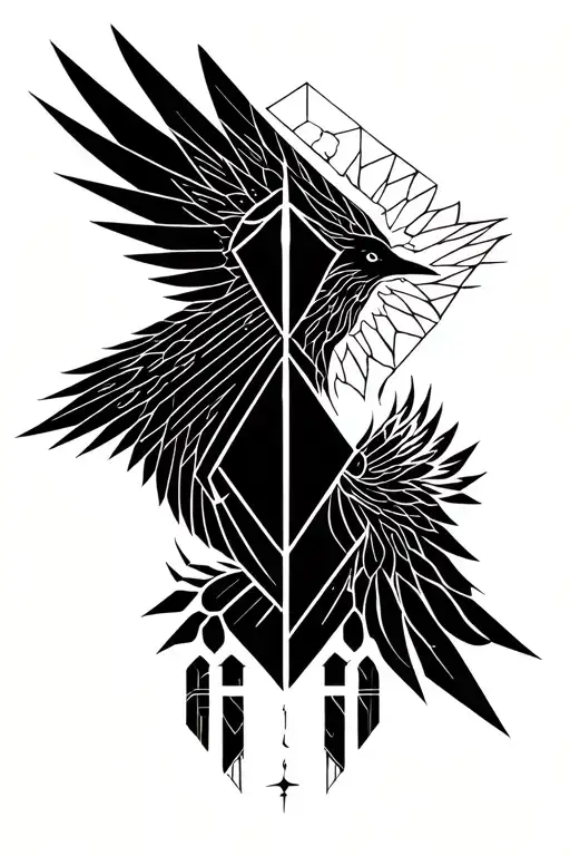 Open Delta Symbol Surrounding Phoenix