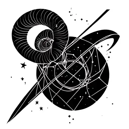 Aries Constellation Intertwined Tattoo idea
