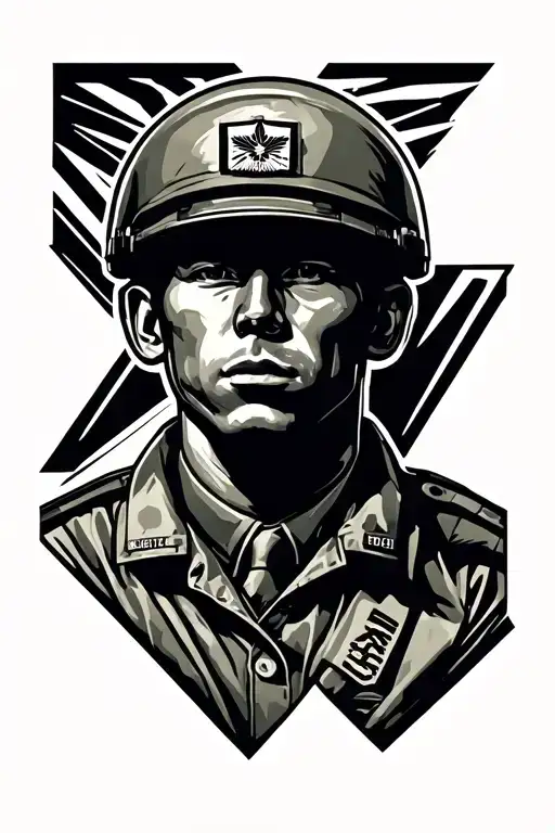 Air Force Airman On A Runway