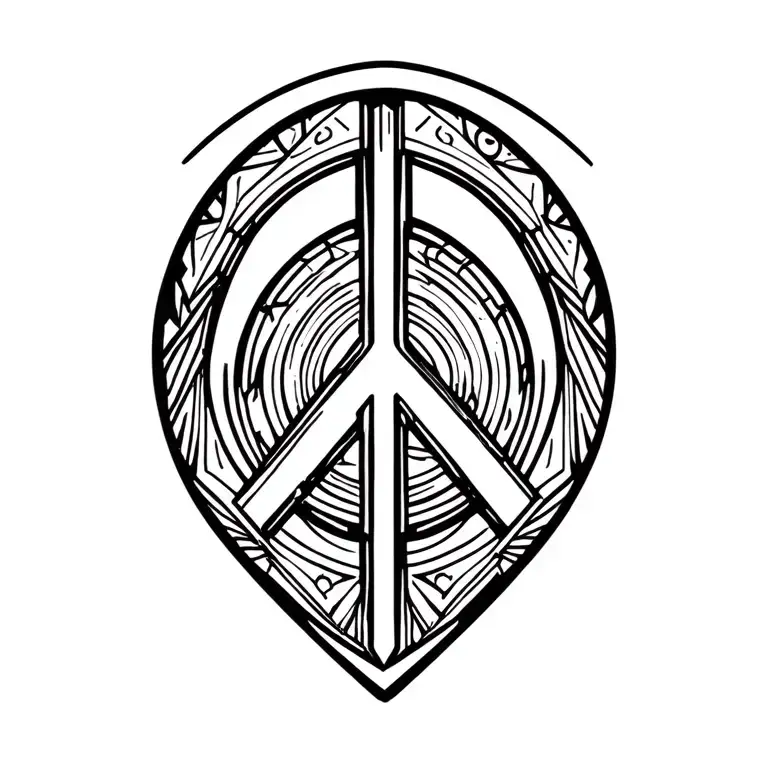 Peace Love And Rock And Roll Tattoo idea