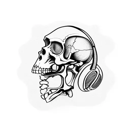 Skeleton Listening To Music