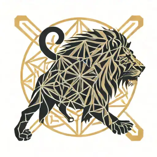 Lion And Infinity Sign