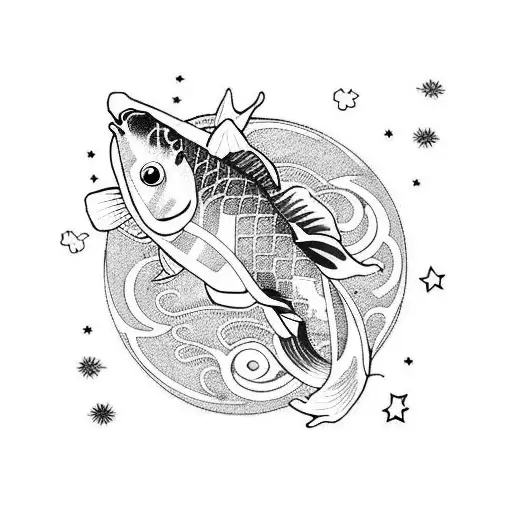Moon Cloud Koi Fish