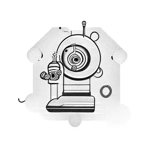 A Robotic Arm Holding A Beer Bottle With A Technology-themed Background