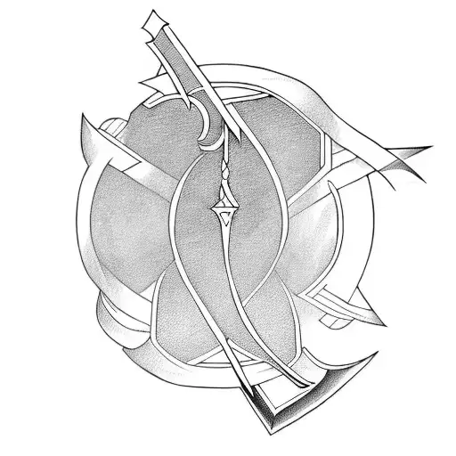 An Hourglass With A Sword