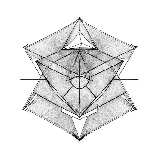 Triangle With A Straight Line