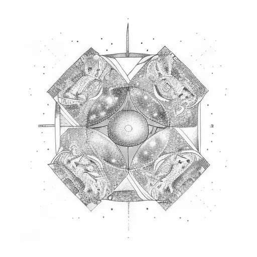 Universe With Mother Leading Four Children