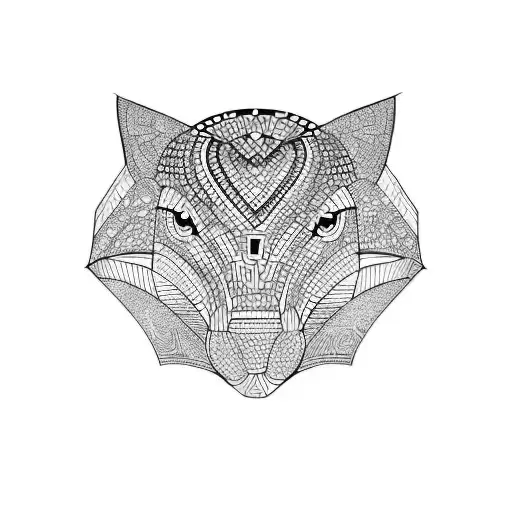 Mosaic Pattern With Different Bands Of Patterns Incluence