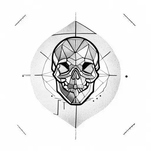 Human Skull With Bullet Hole Through Top Right