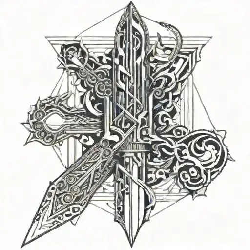 Sword Goind Throught A Person's Mouth