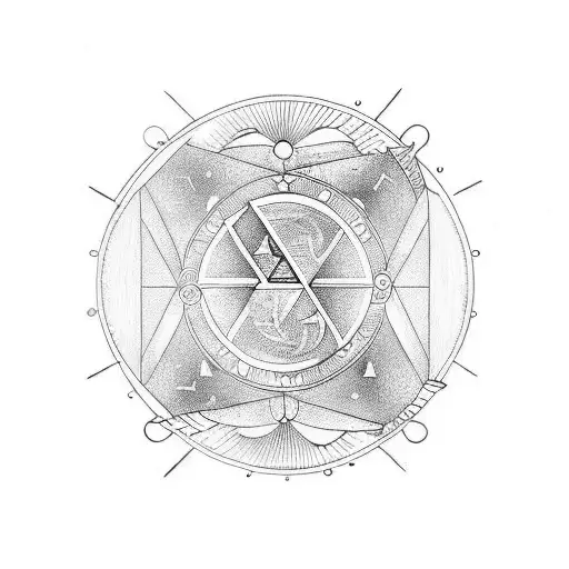 Libra Scale Symbol With Ying And Yang Symbol