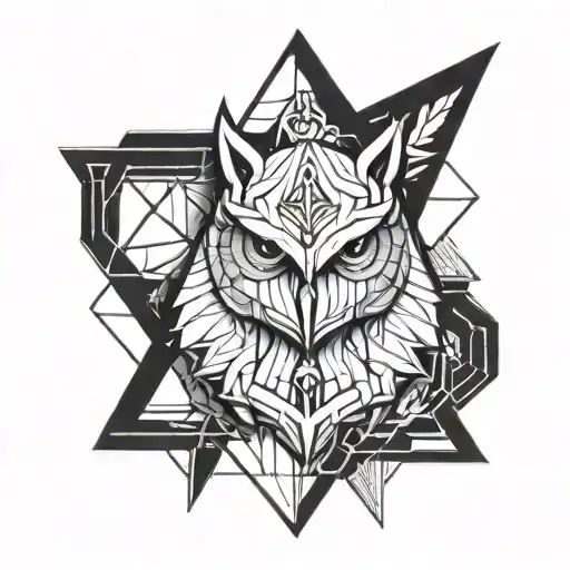 Assassin Creed Logo Incorporated With The Athena Owl And Wolf