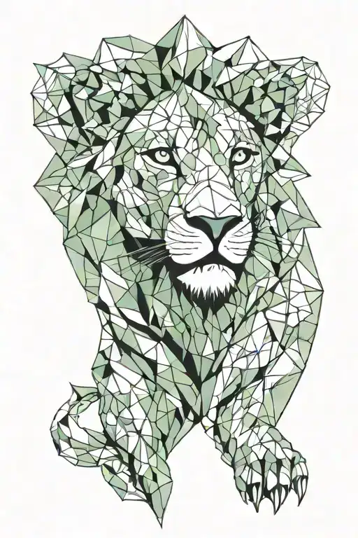 Lion Green Eyes