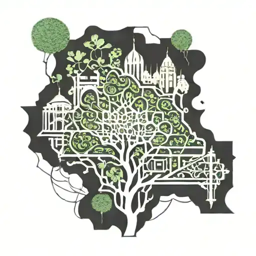 Map Of Iran And A Pulm Tree In The Middle And A Sign Of Ahvaz City