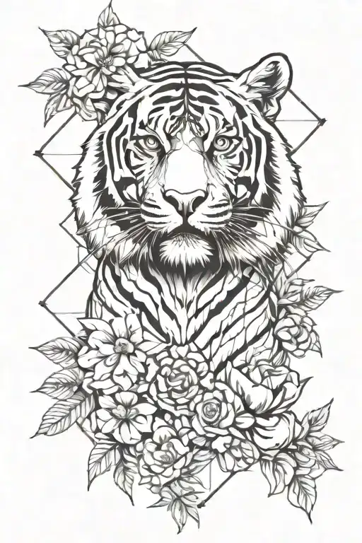 The Tiger With Flowers