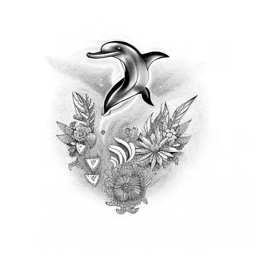 Dolphin With Flowers