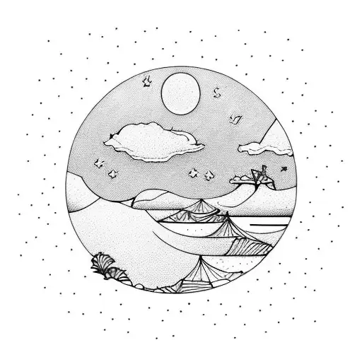 Island With Full Moon