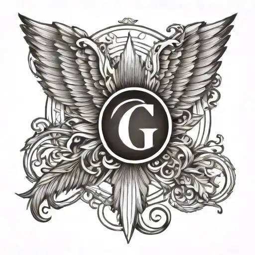 G Initial With Wings