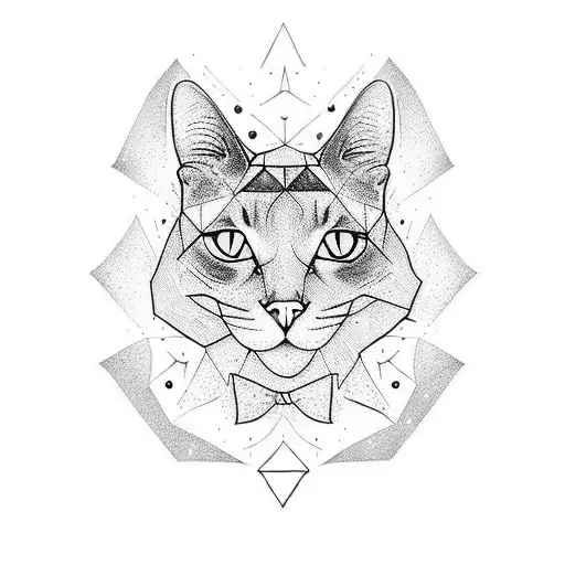 Give Me A Tattoo Of A Cat With Some Galaxies