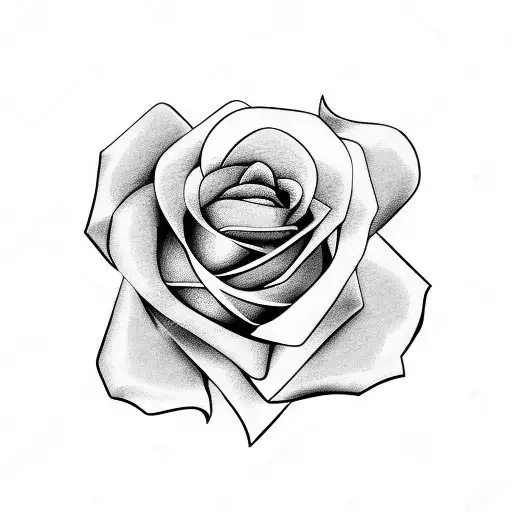 Rose With Shapes In The Background Fading Into It