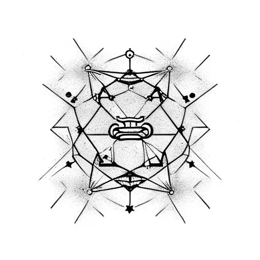 Reiky Symbol With Scorpio Constellation