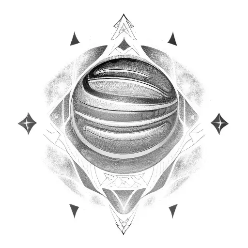 A Basketball Merging With A Galaxy