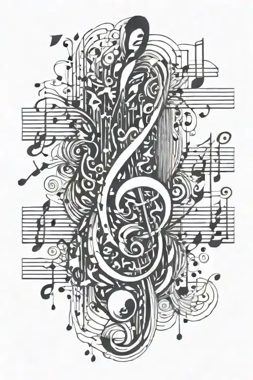 Music Notes Flowing