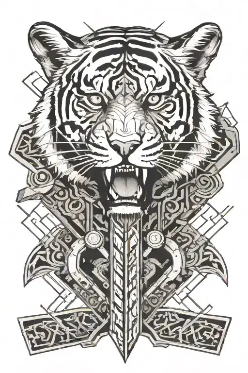 Tiger And Thor's Hammer And Heart