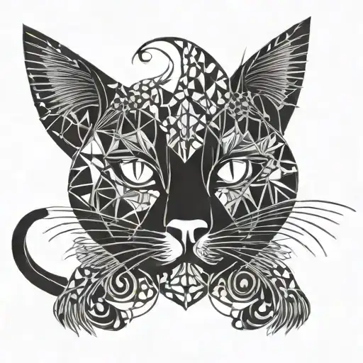 Cybersigilism Cat Curled