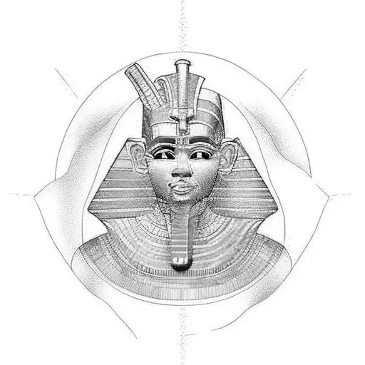 An Ancient Egyptian Pharaoh Riding A Spaceship Through The Ocean