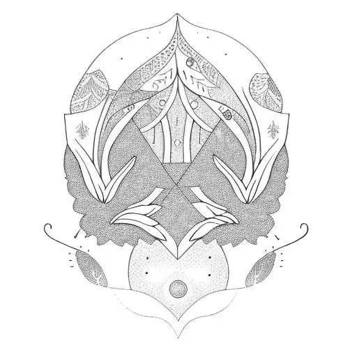 Forest Esoteric Moon Sacred Mystical Leaves