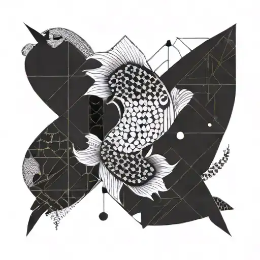 Fish And Balance Mixed With Yin